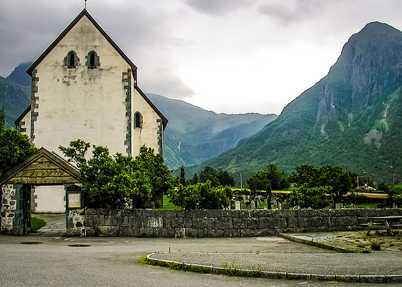 Kvinnherad church in Rosendal, Norway